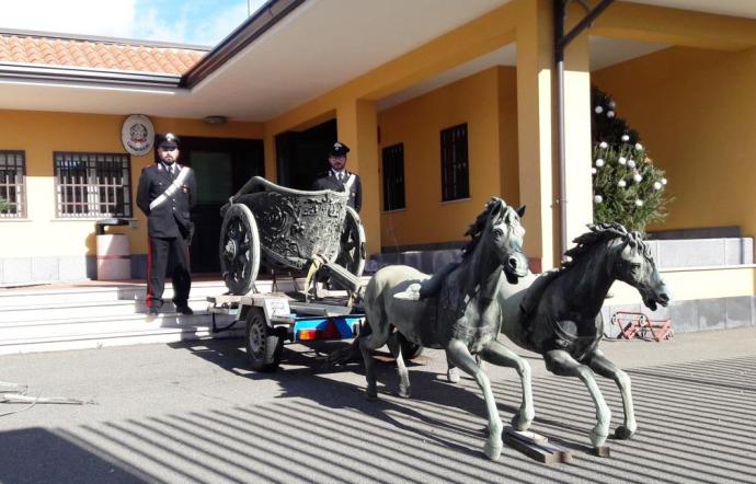 Ritrovata la Biga di Morgantina: rubata nel cimitero di Catania