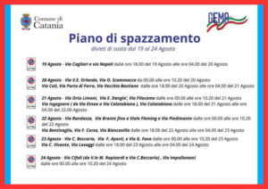 Piano di spazzamento di Catania