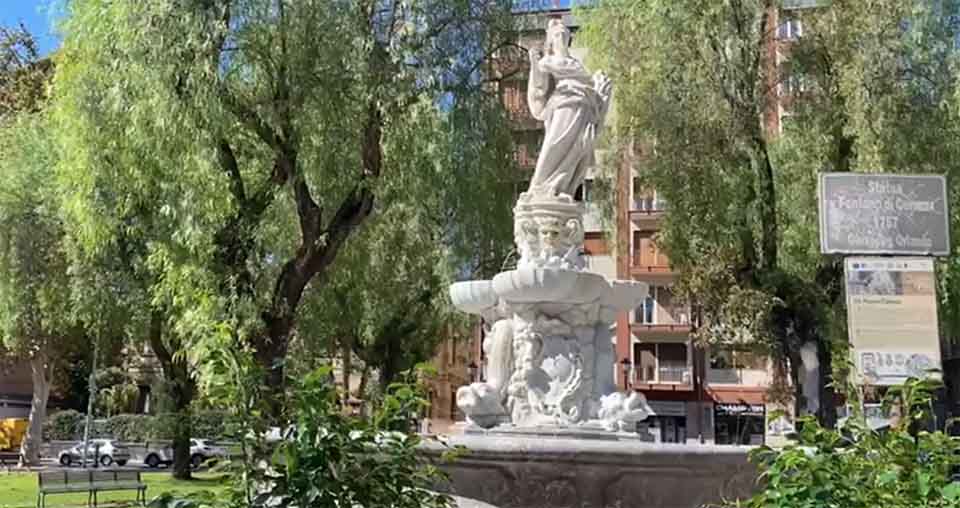 Statua di Cerere Catania restaurata